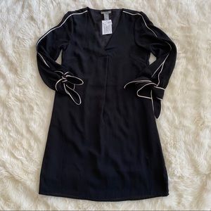 H&M Black and White Color Block Dress Size 0 NWT